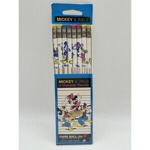 Vintage Empire Mickey Minnie Mouse Character Pencils NEW OLD STOCK